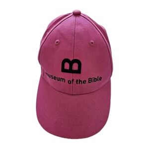 Museum of the Bible Baseball Cap DC Youth Adjustable Strap Pink 100% Cotton